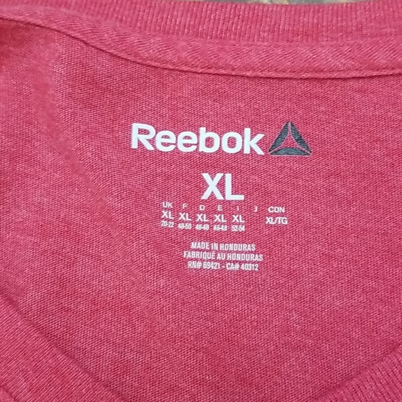Reebok Red UFC V Neck Shirt XL - Picture 3 of 4